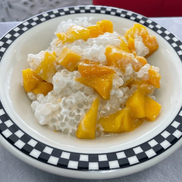 Tapioca Pudding With Mango.